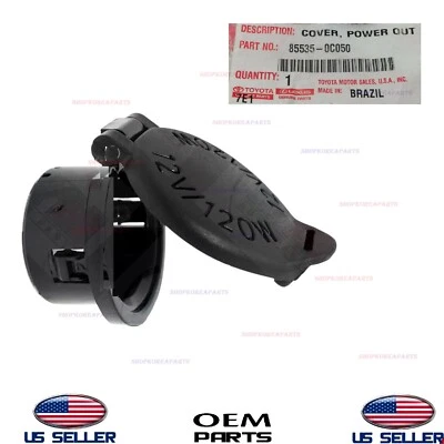 Genuine OEM 12V Power Outlet Cover Cap 2007-2022 Toyota Tundra Sequoia Tacoma - Image 1 of 3