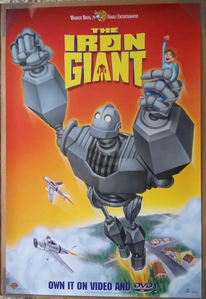 IRON GIANT DVD MOVIE POSTER 1 Sided ORIGINAL ROLLED 27x40 HARRY CONNICK JR.
