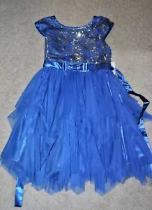 Jona Michelle Girls' Blue Sleeveless Special Occasion / Holiday Dress - Size 10 - Picture 1 of 2