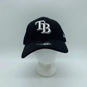 New Era 39Thirty Tampa Bay Rays MLB Fitted Hat Cap Solid Black Size S/M - Picture 1 of 6