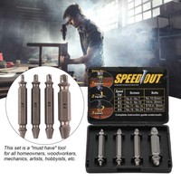 4PCS Broken Bolt Damage Screw Remover Extractor Drill Bits Easy Out Stud Reverse