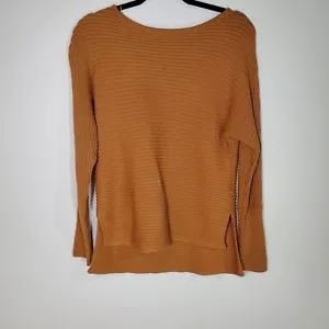 Rachel Zoe high low knit Tan butterscotch Long Sleeve Sweater Size S - Picture 1 of 6