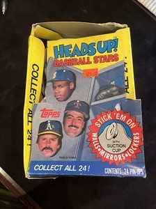 1990 Topps Heads Up Baseball Stars Complete Set- 24 Total w Ken Griffey Jr W/BOX