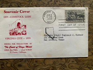 Comstock Lode First Day of Issue STAMP 1950 with Souvenir Envelope - Picture 1 of 2