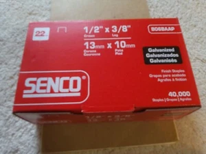 Senco 1/2" Krone 3/8" Bein 22 Ga. Staples B06BAAP - Bild 1 von 2