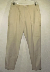 LL Bean Comfort Waist Hose Herren 35 x29 beige flache Vorderseite Outdoor - Bild 1 von 15