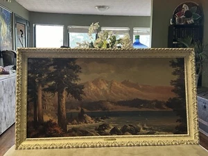 Large framed Robert Wood “Teton Lake” Signed reproduction - Picture 1 of 9