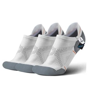Bamboo Viscose Compression No Show Socks Men Athletic 9-11.5 3 Pairs White - Picture 1 of 7