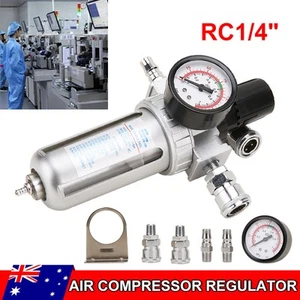 AU Air Compressor Regulator Water Trap Lubricator Oil Moisture Filter Mount Kit - Picture 1 of 12