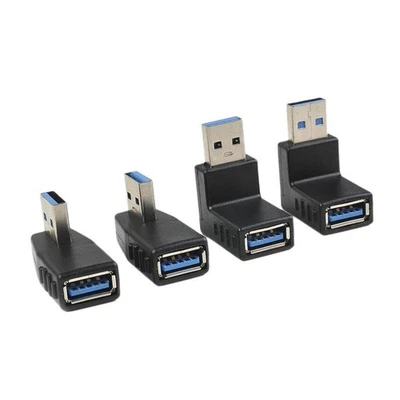 USB 3.0 Un Cavo Di Prolunga Maschio A Femmina A 90 Gradi Ad Angolo Retto - Immagine 1 di 4