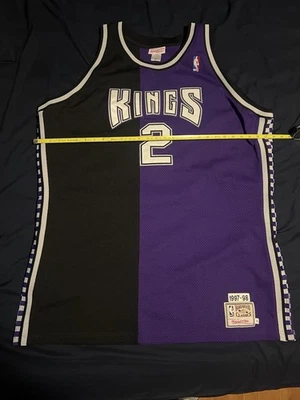 100% Authentic 1997 98 Mitch Richmond Sacramento Kings Mitchell Ness Jersey 56 - Image 1 of 4