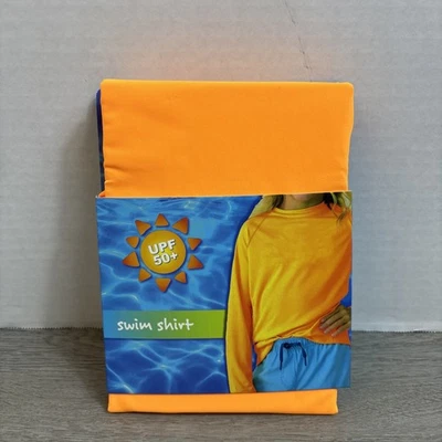 Camisa de natación ABG juvenil mediana 7/8 naranja neón UPF 50+ manga larga protector contra erupciones UV Foto 1 de 3