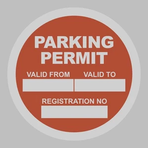 4 x Parking Permit Sticker Sign Static Window Cling - No Glue/Adhesive - Picture 1 of 1