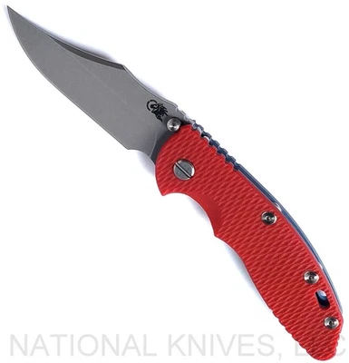 Rick Hinderer Knives XM-18 Bowie Non-Flipper Working Finish S45VN Blade Red G-10 - Image 1 of 2