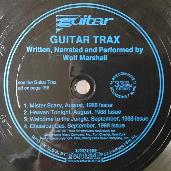 Blues Saraceno Never Look Back FLEXIDISC Vinyl Single 7inch Guitar Recording - Bild 1 von 1