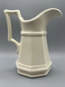 Vintage Original Elfenbein Krug Milchkännchen achteckiger Sockel Pflanzgefäß signiert M Englisch - Bild 1 von 12