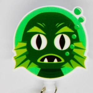 Classic Monster Movie Swamp Thing Badge Reel ID Holder Creature Black Lagoon - Picture 1 of 2