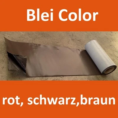 1 Meter Walzblei / Blei Color, farbe farbig rot braun schwarz selbstklebend - Bild 1 von 2