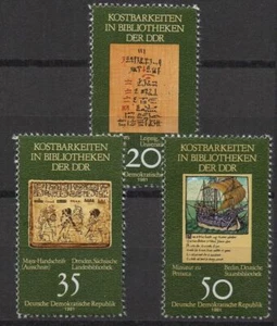 Germany DDR 1981 Sc# 2207-2209 Mint MNH book script treasure Maya papyrous stamp - Foto 1 di 1