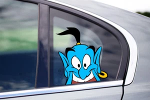 Funny lamp Genie Peeking cartoon movie Bumper Window Vinyl Decal sticker - Picture 1 of 3