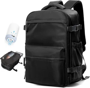 BOXSAM Small Vacuum Travel Backpack with Pump for Women,Airback Personal Item Ca - Bild 1 von 12