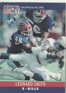 FREE SHIPPING-MINT-1990 Pro Set #46 Leonard Smith Buffalo Bills PLUS BONUS CARDS - Picture 1 of 1