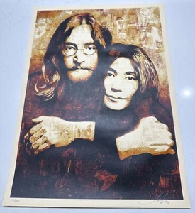 SHEPARD FAIREY - John & Yoko Canvas - 2010 - ed/450 - OBEY GIANT - Picture 1 of 7