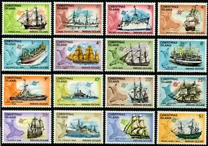 1972/73 Christmas Island Sailing Ships Complete Set Of 16 MNH, Clean & Fresh - Picture 1 of 1