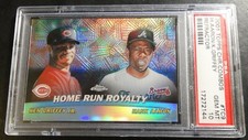 2001 KEN GRIFFEY JR & HANK AARON TOPPS CHROME COMBOS REFRACTOR #TC9 PSA 10 POP 5