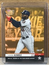 2019 TOPPS NOW #AWB-8 YORDAN ALVAREZ AL ROOKIE YEAR GOLD BONUS Correction
