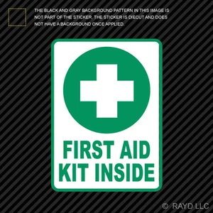 First Aid Kit Inside Sticker Die Cut Decal Self Adhesive Vinyl emergency rescue - Picture 1 of 1