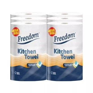 Freedom Rhino Jumbo Kitchen Towel Rolls 6pk – Strong, Absorbent, Luxury - Picture 1 of 6