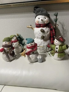 5 pupazzi di neve Hallmark alti 12" e 5 3/4" collezione The Gary Head - Foto 1 di 5