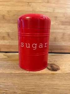 Red Linea Vintage/Retro Kitchen Sugar Canister with Lid - Picture 1 of 6