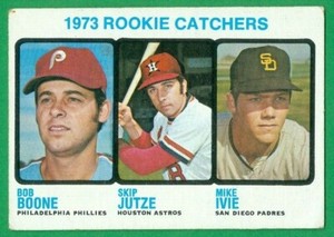 1973 TOPPS #613 ROOKIE CATCHERS HI#  BOB BOONE  VG