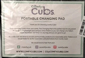 Almohadilla cambiadora de pañales portátil gris oscuro Comfy Cubs - Nueva - Imagen 1 de 3