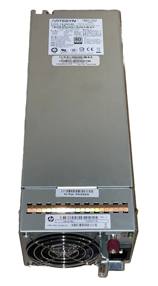 HP ARTESYN 814665-001 7001540-J000 Rev. A 573W Für MSA2040/2050 Storage Netzteil - Image 1 of 4