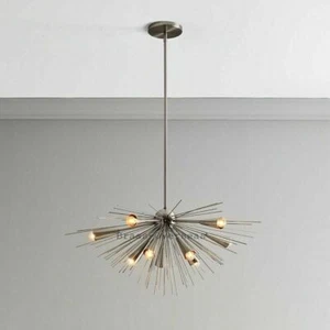 Mid Century Beautiful Chrome Finish Half Urchin Sputnik Chandelier with 10 Arm - Picture 1 of 3