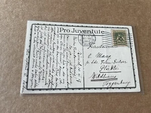 Switzerland 1917 Postcard +Franking Pro Juventute #B8 +Special Card +12/30/17 - Picture 1 of 2