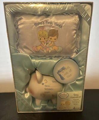 Precious Moments детский душ на память коробка подарок синий мальчик копилка зубная подушка - Изображение 1 из 4