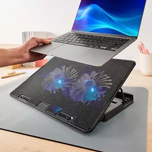 Laptop Cooling Fan Notebook Cooler Stand USB Fan Pad with USB Hub AU Stock - Picture 1 of 7