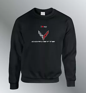Sweat shirt Corvette C3 C4 C5 C6 C7 C8 auto sweatshirt sweater pullover stingray - Foto 1 di 7