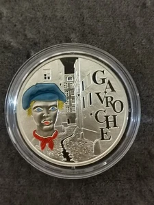 1 1/2 EURO BE PROOF ARGENT GAVROCHE VICTOR HUGO 2002 / 10000 EX SILVER FRANCE - Picture 1 of 2