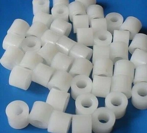12mm OUTSIDED DIAMETER NYLON SPACER STANDOFF WHITE PLASTIC WASHER ROUND BUSHES - Picture 1 of 30