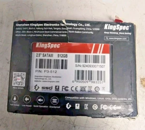 KingSpec P3-512 SATA III SSD, 2,5 Zoll, 512GB, kompatibel mit Windows, Linux, Unix - Bild 1 von 7