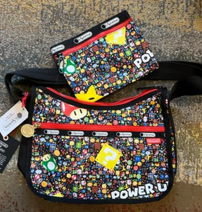 LeSportSac Nintendo Super Mario Classic Hobo Back Purse w zipper pouch NWT 7520 - Picture 1 of 8