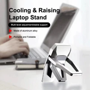 Adjustable Laptop Stand 2PCS Notebook Holder Portable Riser Cooling Bracket - Afbeelding 1 van 18