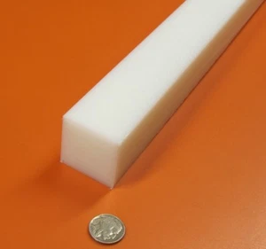 Barra blanca HDPE 1,50" de grosor x 1,50" de ancho x 24" de largo - Imagen 1 de 8