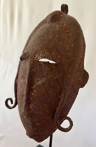 African Spirit Mask (Iron w/ stand) - *Authentic Original* ~ Nigerian Igbo Tribe - Picture 1 of 16