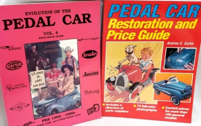 2) Pedal Car books: EVOLUTION OF PEDAL CAR Vol 4, and RESTORATION & PRICE GUIDE Foto 1 de 4